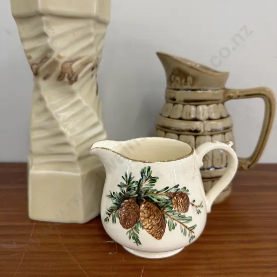 Crown Lynn Creamer Pottery Vase & Jug