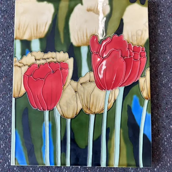 Artwork Tulips Tile / Relief Detail, 41 x 33cm
