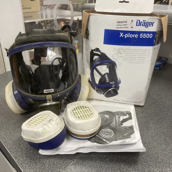 Drager R55270 X-Plore 5500 Full Face Mask, Manual Etc