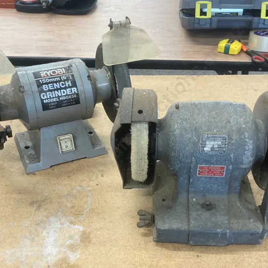 Black & Decker Standard Bench Grinder & Ryobi 6" Bench grinder