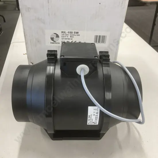 RIL-150SW | Fantech Inline Fan With 2 Speed Switch Suitable For 150mm Duct