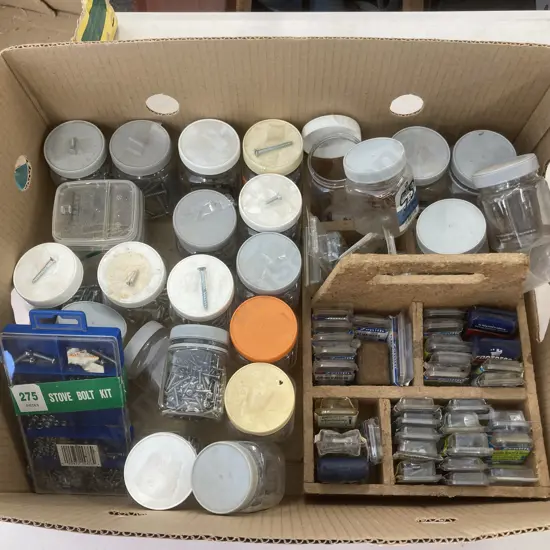 Box Lot Screws, Hardware Etc