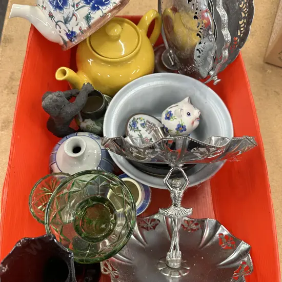 Assortment Of China, Glass & Retro Items