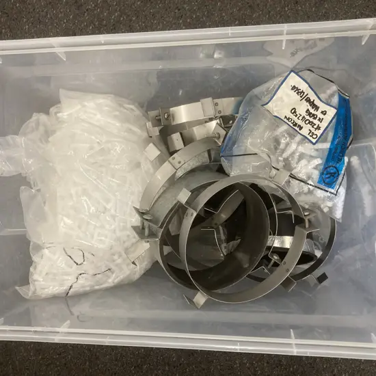 Box Lot Plastic Strapping Buckles, Etc