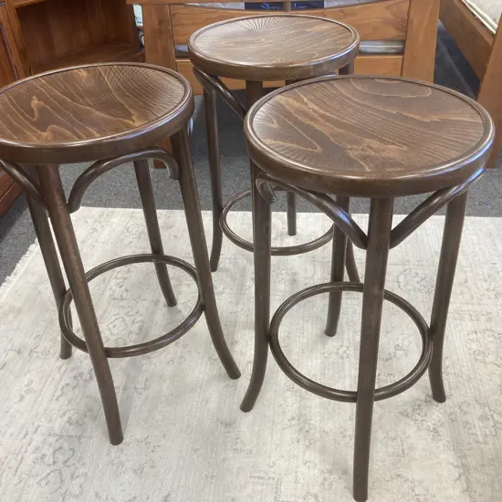 Set of Three Cintesi Furniture Round Barstools, 68 x 37cm