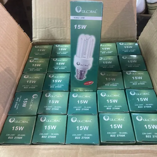 Box Of 50 Global EB22 2700K 15W Light Bulbs (NN3012 15W)