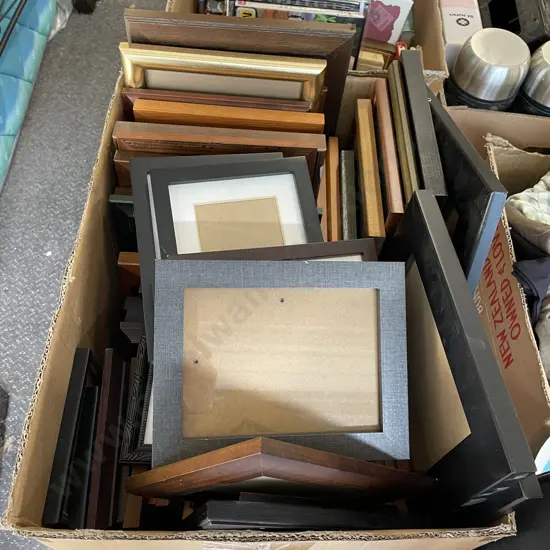 Box lot of large selection of frames
