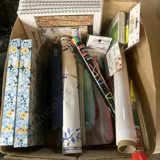 Box Lot Diary Planner Books, Ninas Kitchen Recipe Books, Pencil Cases Etc