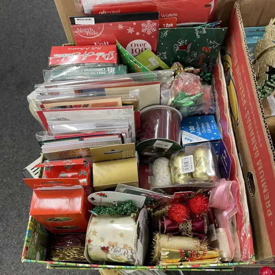 Christmas Gift Box, Cards, Ribbons Etc