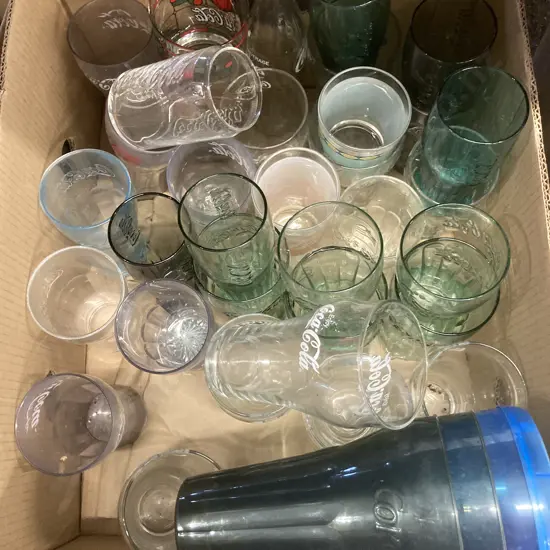 Selection Of Coca-Cola Glasses Box Lot