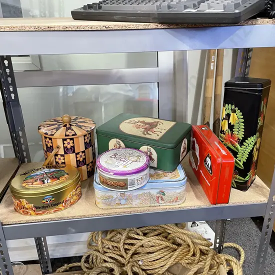 Selection of Vintage Tins, English, Art Grace, Kohi Etc