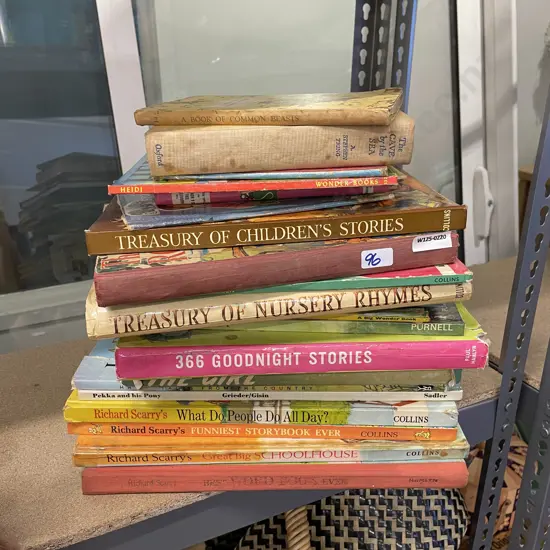 Selection Of Vintage Childrens Books Including Richard Scarry's, 366 Goodnight Stories Etc 