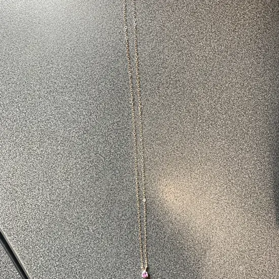 Sterling Silver Necklace With Amethyst Pendant