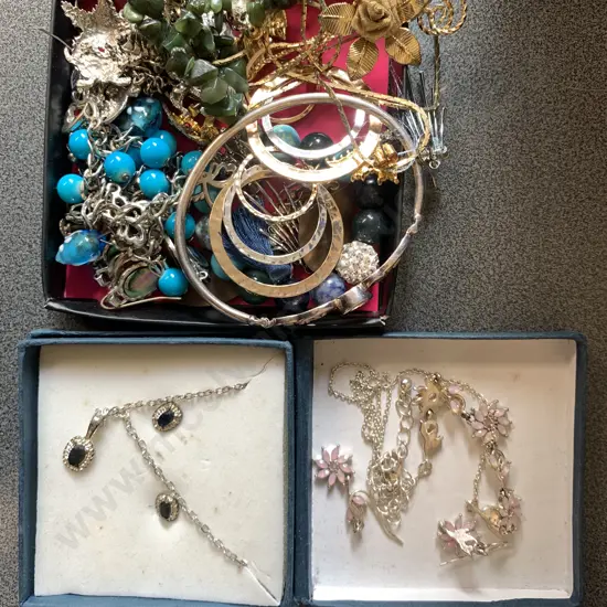 Selection Of Costume Jewellery Including Necklaces, Bracelets And Earings