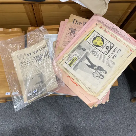 Selection Of Historic News Paper Articles, The Weekly News Etc