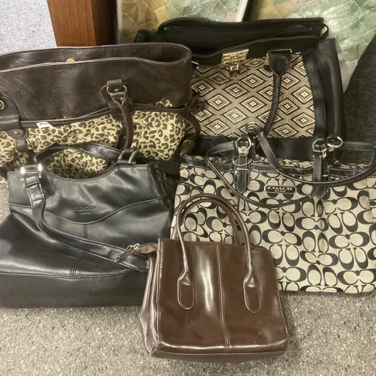 Selection Of Handbags Including Coach, Kardashian, Equip Etc