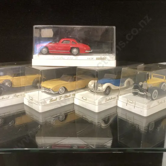 Collection of Vintage Diecast Age D'or Solido Boxed Model Cars x 5