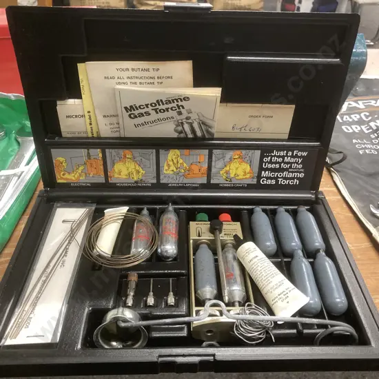Retro Microflame Gas Torch In Case