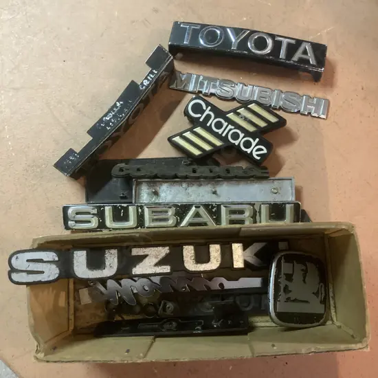 Selection Of Car Badges Box Lot
