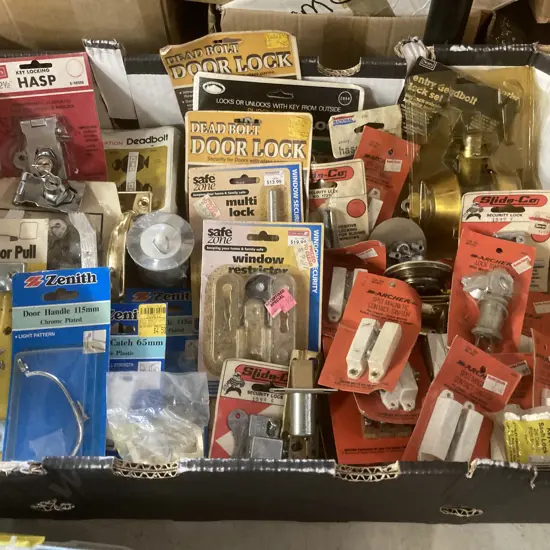 Box Lot Door Locks, Handles, Window Restrictors Etc