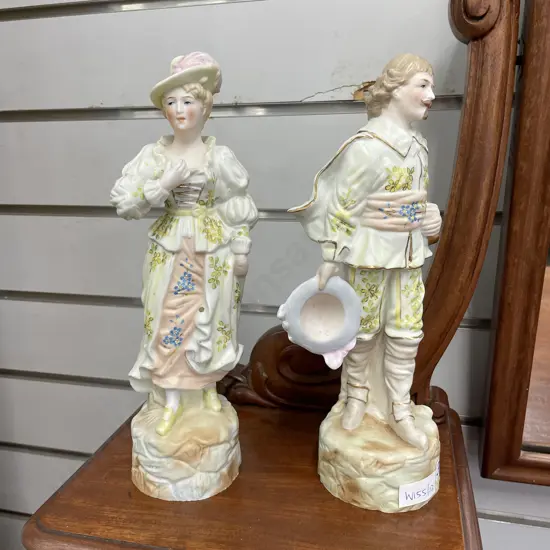 Continental Figurines of Gainsborough Style man and lady