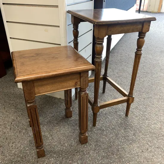 Pair of Vintage Square topped Occasional tables