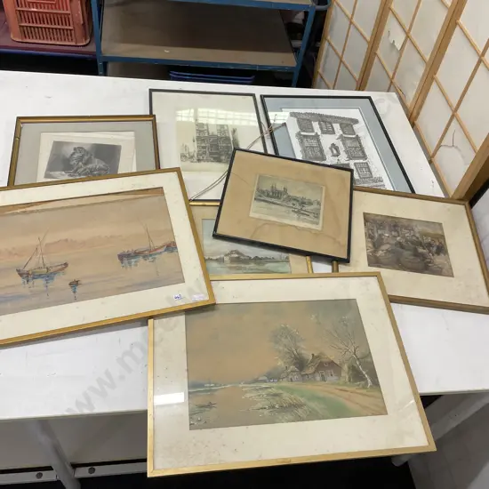 8 Assorted Antique Artworks