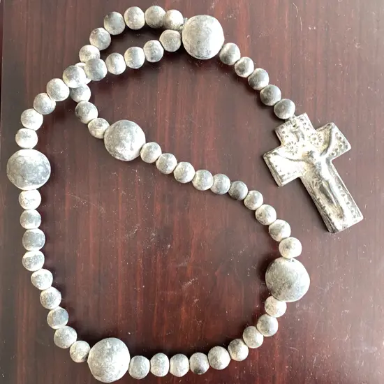 Rustic Hanging Rosary Beaded Decor
