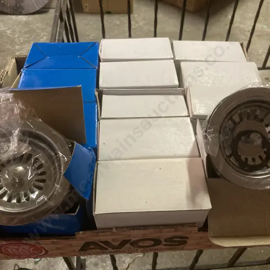 Box Lot Thirteen New Sink Wastes