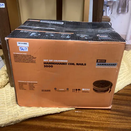 Ecko Hammahand Coil Nails 3000, 2.80 x 60 Jolt Head, Galvanised