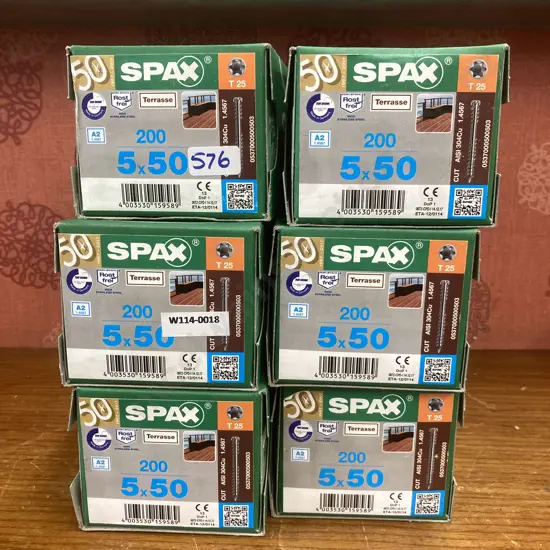 Delta-Seal Timber Construction Screws 5x50mm T25, 6 Boxes of 200 (0537000500503)