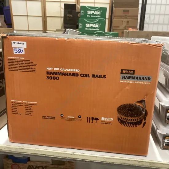 Ecko Hammahand Coil Nails 3000, 2.80 x 60 Jolt Head, Galvanised