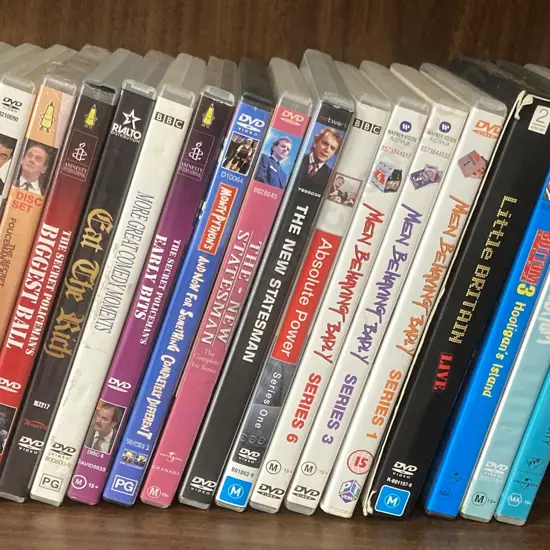 Lot of  22 DVDs, Bottom, Little Britain, Men Behaving Badly, New Statesman, Secret Policemans Ball, Monty Python Etc