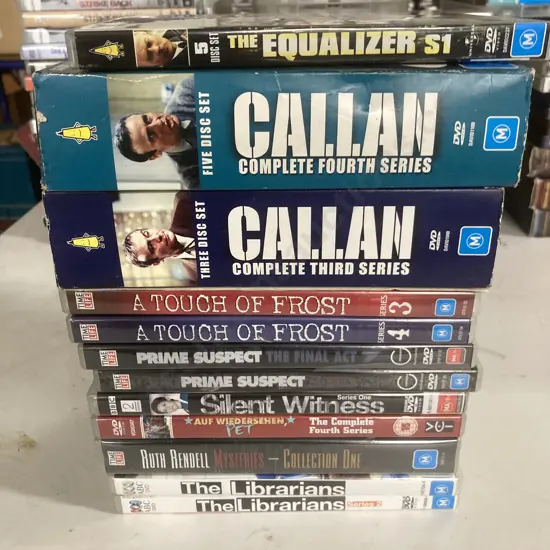 Lot of 12 DVDs, Callan, Equalizer, Touch Of Frost, Prime Suspect, AWP, Silent Witness Etc