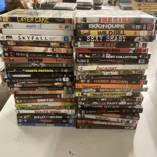 Lot of 46 DVDs, Scum, Essex Boys, Four Lions, Harry Brown, Boondock Saints Etc
