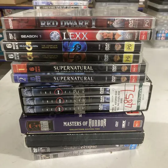 Lot of 13 DVDs, Red Dwarf, Lexx, Supernatural, X-Files, Twilight Etc