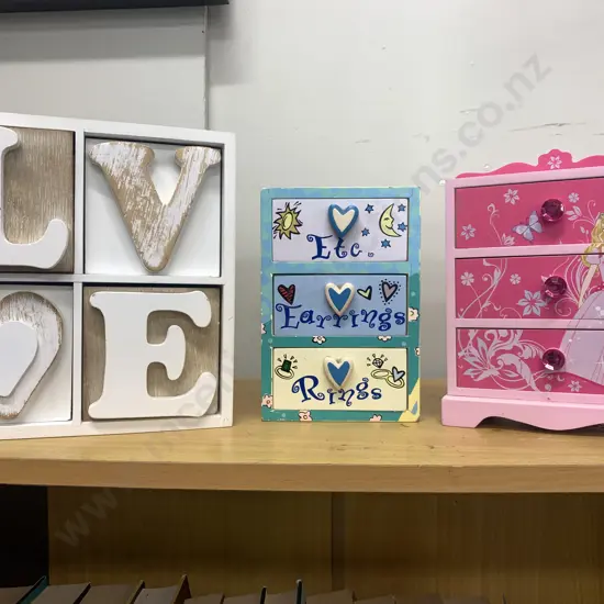 Decorative Storage Drawers x 3