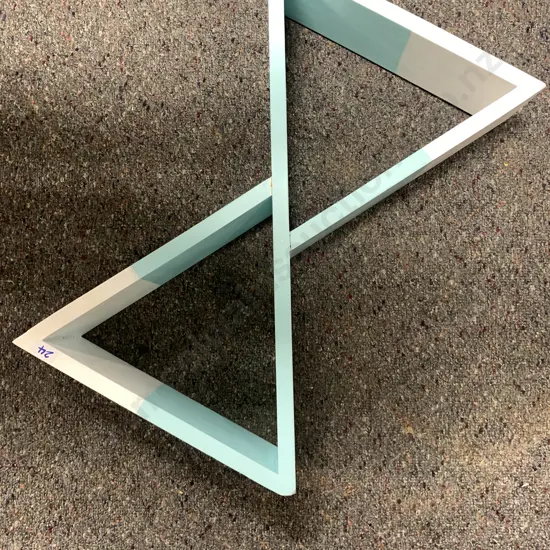 Aqua & White Triangular Wall Hung Shelf
