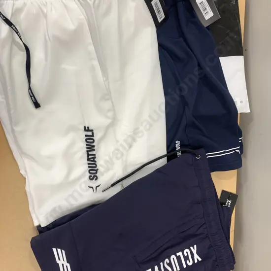 Squat Wolf White Warrior Shorts Long Pearl S-M, Navy Flux Basketball Shorts S-M, Navy Xclusive Apparel Shorts