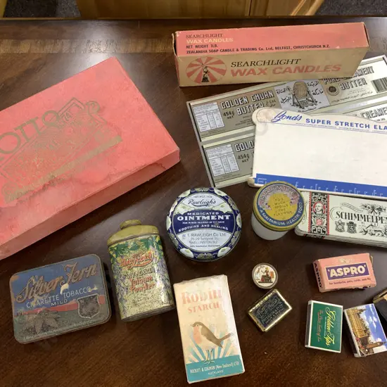  Assortment Of Vintage Items Including Lotto, Old Tins Etc