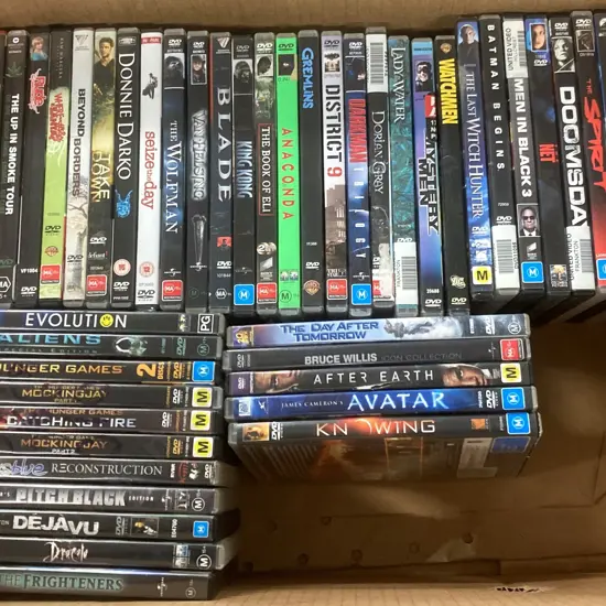 Box Lot of 50 Assorted DVD's
