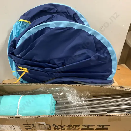 Childrens Tents x2 Including 'Big Castle Tent' & Aqua Tent 120cm x180cm.