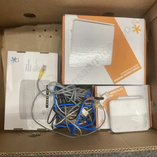 Assortment of Routers, Modem & Cable