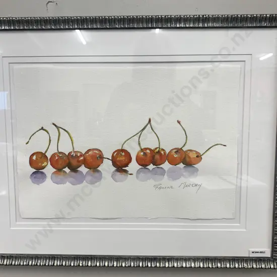 Silver Colour Framed Artwork 'Apples' by Gailene Marsden 44 x 55cm