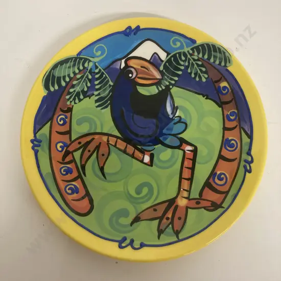 Splashy NZ Pukeko Round Plate, Dia25cm