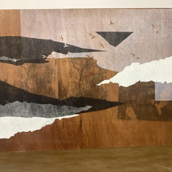 Original Artwork On Board 'Memoirs From Lost Train' Window 3 Signed By Artist, 81 x 122cm