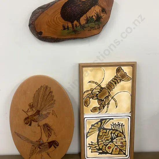 Assorted Vintage Wooden Wall Plaques