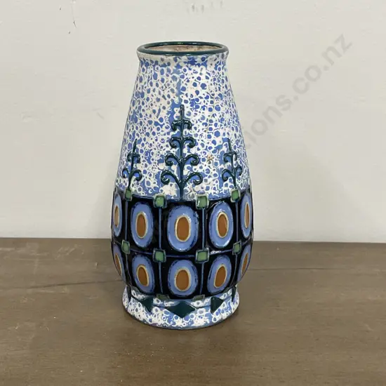Amphora Relief Handpainted Vase. H15cm