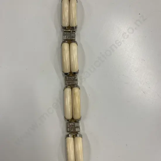 Vintage Asian Decorative Bone Look Bracelet