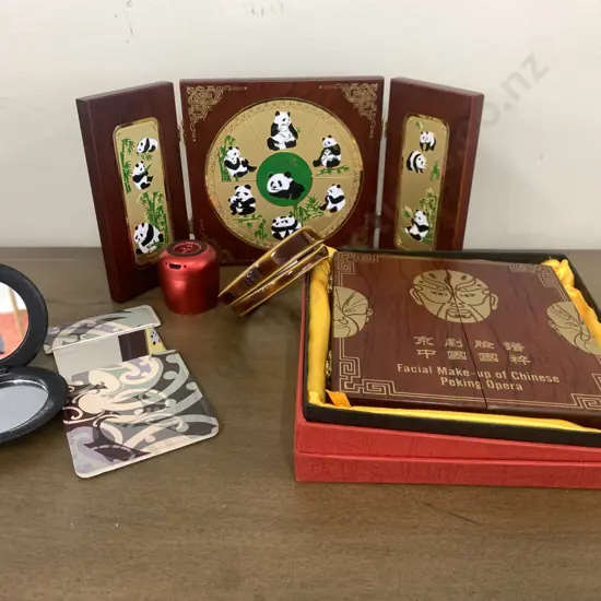 Assortment of Chinese Items, Mirrors, Bangle & Mini Lexon Speaker